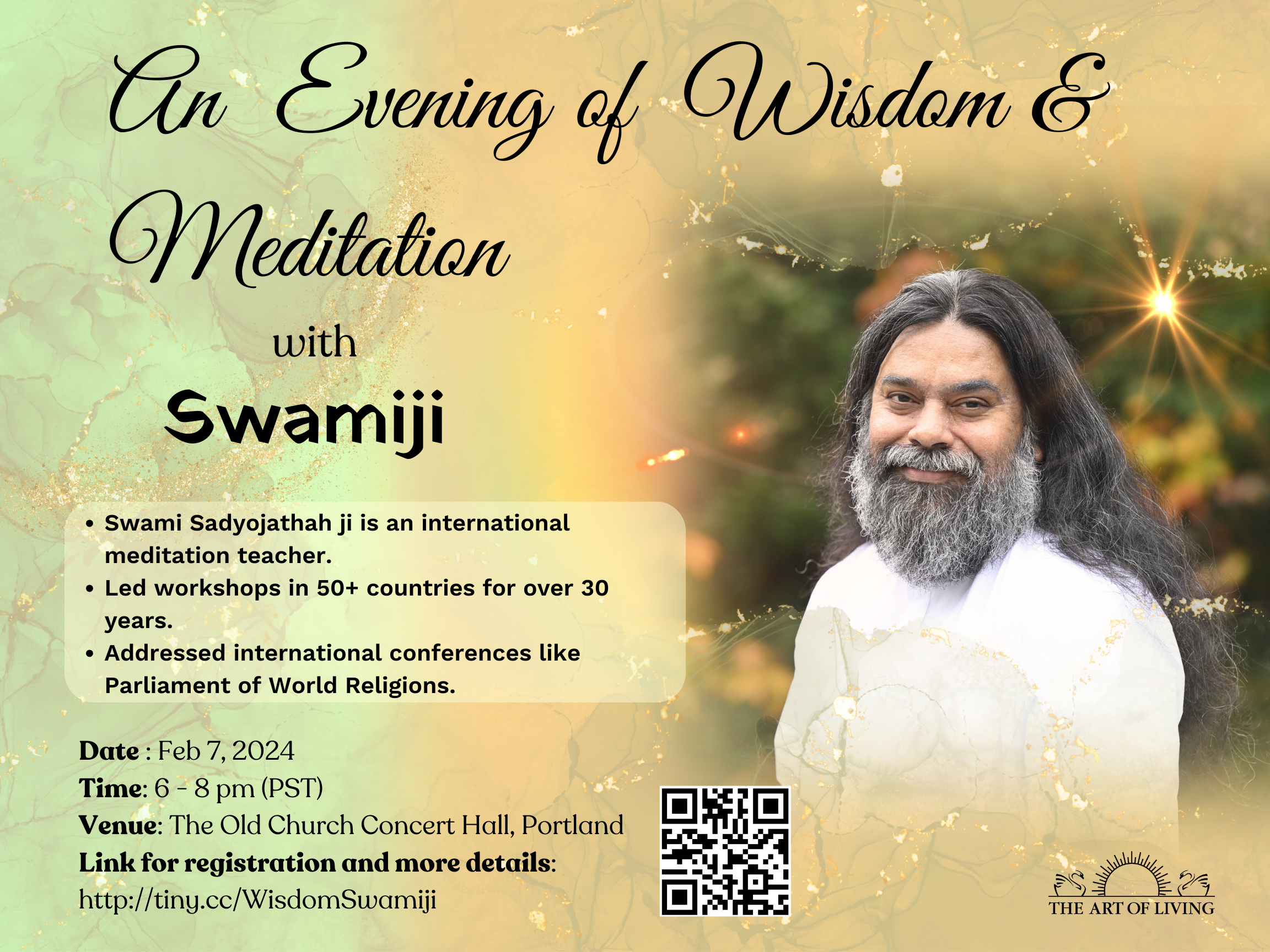 An Evening of Wisdom and Meditation with Swami Sadyojathah